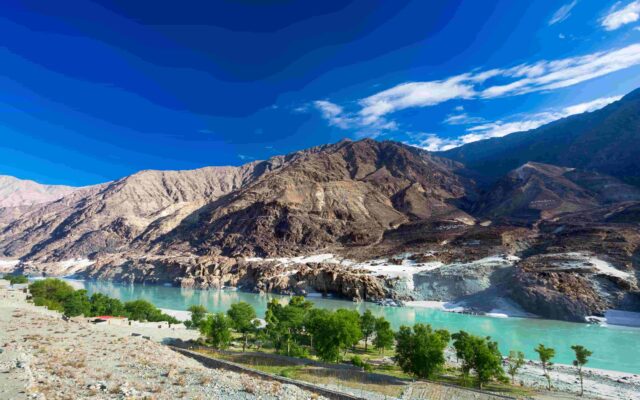 Amazing,Landscape,Beside,Indus,River,At,Besham,Pakistan.